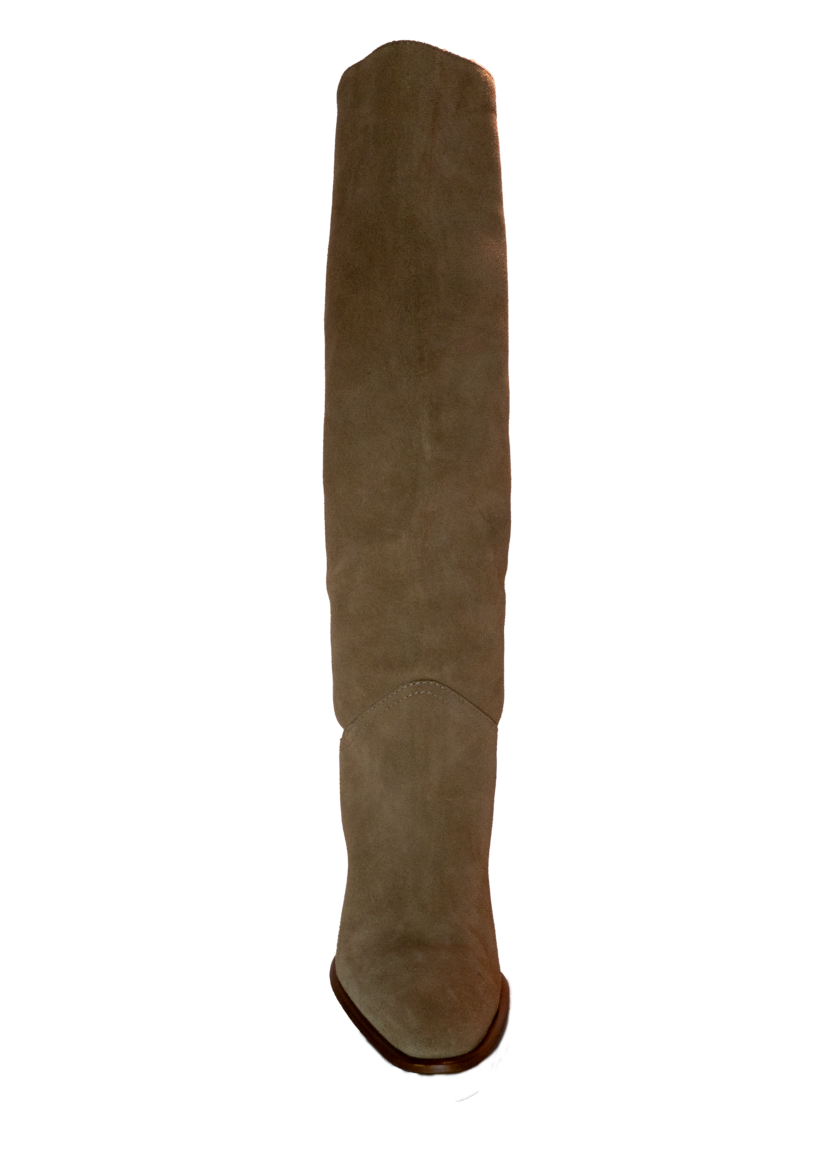 Absatzstiefel aus Veloursleder
