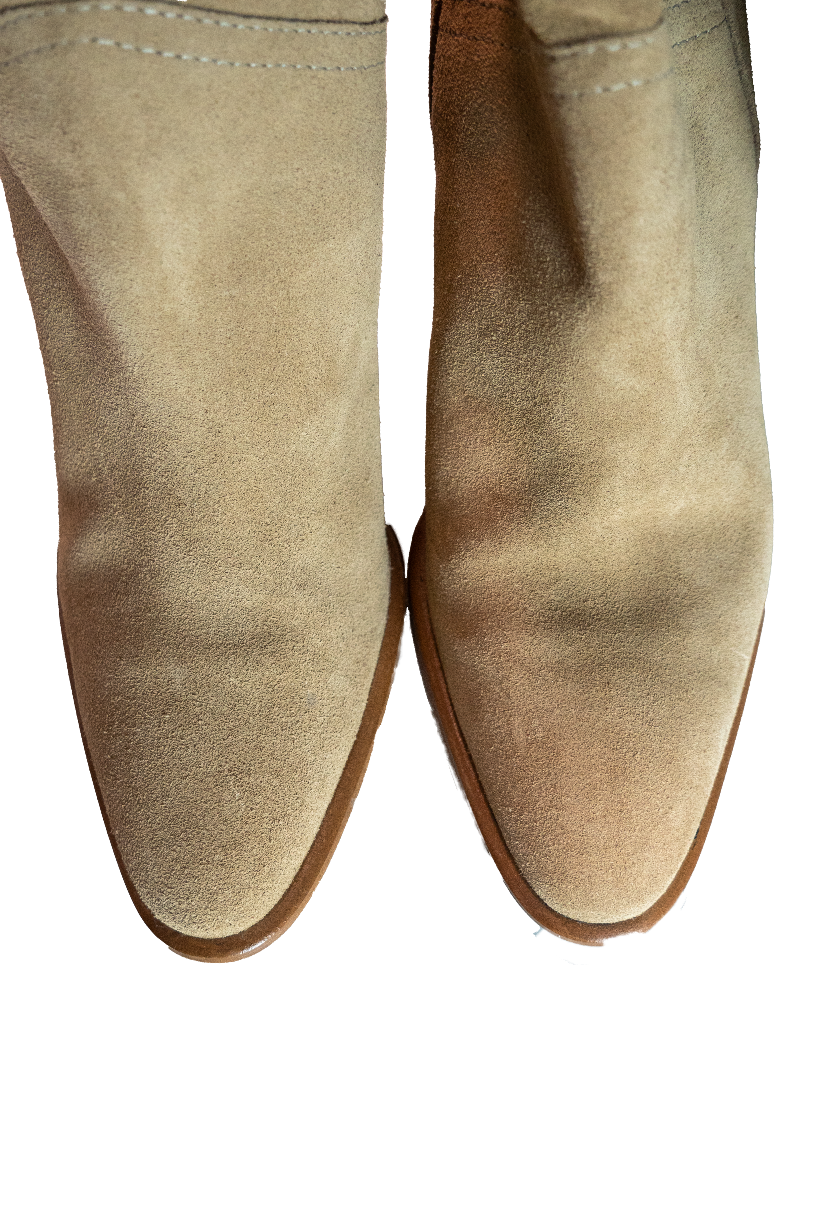 Absatzstiefel aus Veloursleder