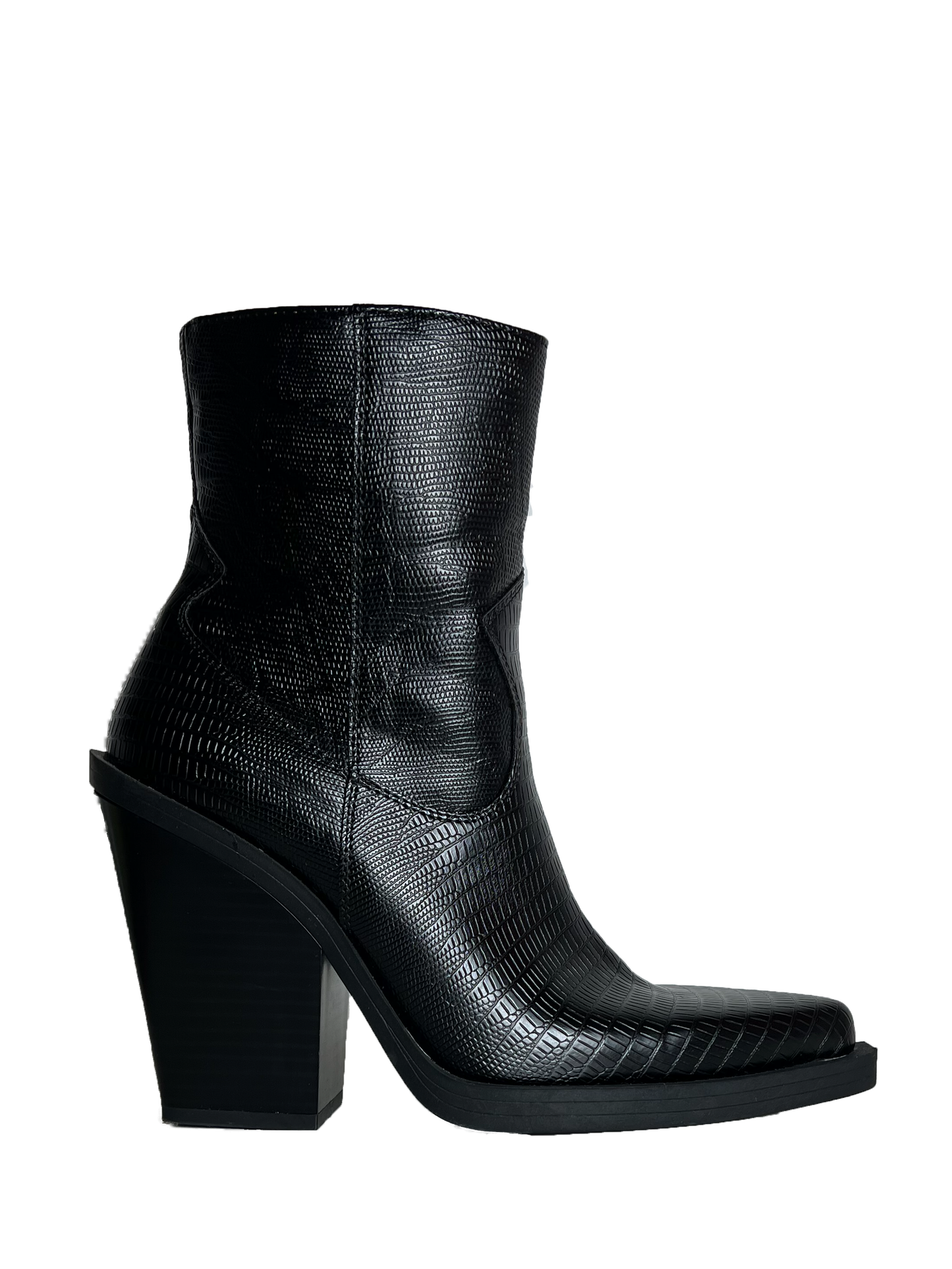 Stiefeletten mit Absatz im Cowboylook