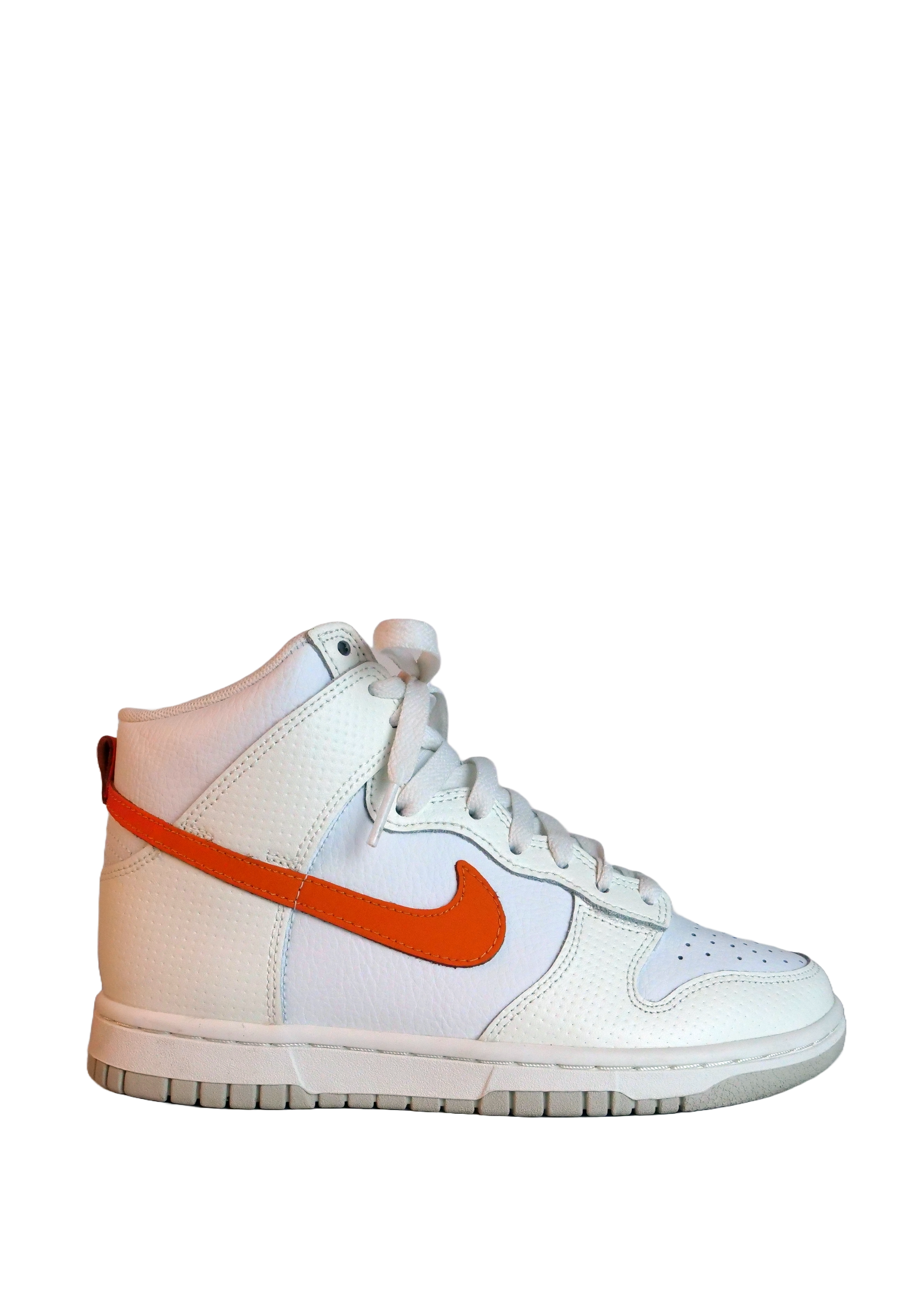 Dunk High - White Magma Orange