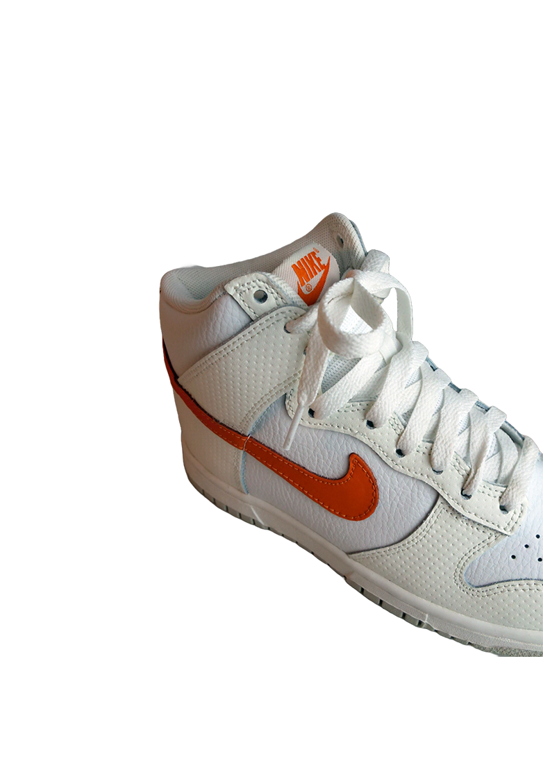 Dunk High - White Magma Orange
