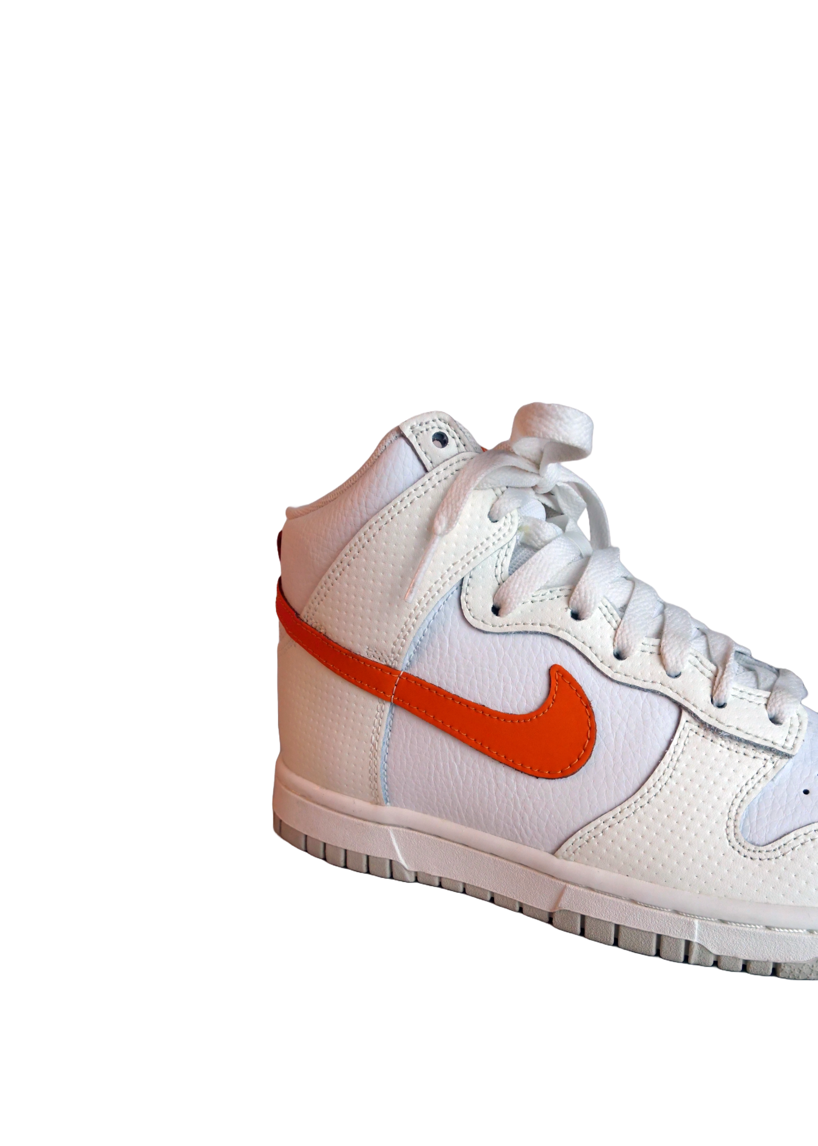Dunk High - White Magma Orange